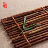 Bandeja de chá de bambu roxo ecológico original tecida à mão peças de reposição para cerimônia do chá porta-copos de bambu mesa de bolhas secas haste de bambu pequena fileira de bambu
