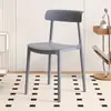 Silla de plástico para uso doméstico, engrosada, adecuada para mesas de comedor en restaurantes, cómoda para sentarse a largo plazo, uso comercial, diseño minimalista moderno, con respaldo, estilo nórdico