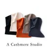 Nueva colección de otoño e invierno: conjunto de gorro y bufanda de punto de cachemira cálidos, de color liso, diseño unisex, simple y versátil