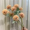 2023 nova simulação bola crisântemo 3 crisântemo de tênis de mesa bola espinhosa casamento decoração de casa flores artificiais atacado