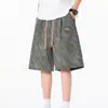 Shorts de pierna recta tie-dye, nuevo estilo de verano, modernos, holgados, de pierna ancha, cómodos, casuales, versátiles, diseño elegante, pantalones de longitud media para hombre