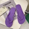 Chinelos de verão das mulheres desgaste simples cor sólida sandálias antiderrapante moda praia flip-flops ins moda cross-border atacado
