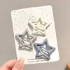 Presilha Fofa de Urso Nuvem com Franja Lateral, Presilha de Linha Única para Decoração de Cabelo Quebrado, Acessório de Cabeça Doce, Simples e de Alta Qualidade