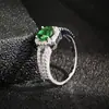 Anillo de Mujer de Diamantes de Colores de Lujo Europeo y Americano de Aliexpress Producto de Comercio Electrónico Transfronterizo Sentido del Producto R1104B