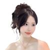 Peluca con cabeza de albóndiga, hija femenina, dragón, barba, flor, maíz, paquete de cabello, simulación de cabello, nido de pollo, pinza para sujetar la cabeza, red, peluca roja, anillo