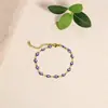 Nova Joia Popular Transfronteiriça de Aço Inoxidável para Mulheres, Olho do Diabo Retrô, Olho Versátil com Gotejamento de Óleo, Pulseira Geométrica Simples