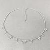 Moda Estilo Coreano Entrada Luxo Simples Brilhante Cristal Zircônia Flor Brilhante Luz das Estrelas Prata Colar para Mulheres