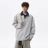 Outono 2026 Novo Elegante Chique Versátil Falso Duas Peças Gola Manga Longa Temperamento Camisa Básica Top Casual
