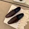 Zapatos de Cuero Estilo Británico Pequeños de Nuevo Estilo para Mujer, Mocasines Elegantes sin Cordones con Hebilla, Punta Cuadrada Baja, Retro