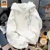 Nueva Sudadera con Capucha Estampada Estilo Chino para Hombre, Otoño e Invierno Nueva Gruesa de Forro Polar Tendencia Estilo Nacional Holgada Chaqueta de Peso Pesado