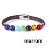Pulseiras Tecidas Masculinas e Femininas da Moda e Criativas Estilo Coreano Arco-Íris de Sete Cores Pulseiras Ajustáveis Vendas Diretas da Fábrica Atacado no Local
