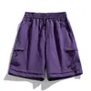 Calça Cargo de Marca da Moda Masculina Calça Estéreo com Bolsos Grandes e Aba Calça de Cinco Quartos Shorts Cargo para Uso Externo Masculino Calça com Múltiplos Bolsos com Aba Calça Cargo com Sensação de Gelo Açúcar