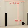 Estante de Exhibición para Tienda de Ropa de Acero Inoxidable con Tubo Grueso Grande Montado en la Pared Perchero de Ropa Montado en la Pared de Pintura Negra De Pie Colgante Lateral para Exhibición de Ropa