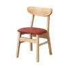 Sillas de comedor tapizadas de madera maciza multicolor, diseño moderno y minimalista, adecuadas para mesas de comedor en casa, cafeterías, restaurantes de comida rápida y uso comercial como sillas con respaldo.