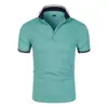 Nueva camisa POLO de verano transfronteriza para hombre 2022, de manga corta, color liso, versátil, elegante, informal y versátil