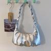 Texturizado Francés Casual Nuevo Bolso Nube Plisado Cinturón Tejido Brillante Decorativo Axila Hombro Bandolera Bolso para Viajero