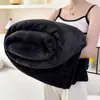 Manta de Franela de Color Sólido para Comercio Exterior 200g Manta para Siesta en Oficina con Aire Acondicionado Clase a Manta Chal Engrosada 200g