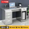 Mesa de Computador de Aço Inoxidável 304, Mesa de Escritório, Bancada Espessada com Gavetas, Estação de Trabalho de Oficina, Mesa de Laboratório, Feito Sob Medida
