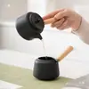 Tetera de Cerámica con Asa Lateral, Estufa de Carbón para Té Negro, Juego de Té Kung Fu, Olla de Cerámica con Carbón