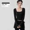 Conjunto de Yoga de Manga Larga con Sensación de Alta Gama y Almohadillas en el Pecho Adelgazante y Favorecedor para la Figura Conjunto de Pilates Espalda Descubierta Ropa de Fitness Conjunto para Mujer