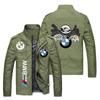 Um lote de jaqueta masculina jaqueta casual bonita esportiva tendência logo masculino piloto casaco preto