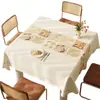 Toalha de Mesa Quadrada Floral Fresca e Simples Impermeável, à Prova de Óleo e Resistente ao Calor 2026 Novo Modelo Xadrez Quadrado Capa para Mesa de Jantar Mesa de Centro