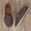 Novo Estilo Venda Direta da Fábrica Moda Casual Alpargatas Masculinas e Femininas, Sapatos Tecidos de Palha, Slip-On de Lona Respirável Sapatos Preguiçosos