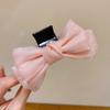 Presilha de Tecido para Cabelo de Tamanho Médio e Grande Presilha para a Parte de Trás da Cabeça Cabelo Textura Alta Algodão Seda Laço Presilha de Tubarão Presilha de Cabelo Pequena Fresca