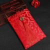 Sobres Rojos de Tela Brocada, Colgante de Jade con Moneda de Cobre, Artículos de Boda, Bolsas de la Suerte Hechas a Mano de Satén de Seda para Boda