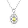 Collar de Plata de Ley S925 con Piedras Preciosas de Colores para Mujer con Amatista Ovalada, Peridoto, Topacio, Colgante de Piedras Preciosas Multicolor, Cadena para Clavícula