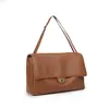 Bolsa feminina 26S 2026 novo modelo de alta qualidade elegante bolsa de ombro única bolsa de axila bolsa feminina de couro genuíno bolsa grande maxi com aba