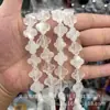 14mm Piedra Natural Cristal Ágata Plano Trébol de Cuatro Hojas Pulsera DIY Collar Accesorios de Joyería Productos Semiacabados Venta al por Mayor