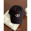 Gorra de Béisbol Bordada con Letras de Ala Suave Vintage para Mujer, Gorra de Pico Versátil Estilo Coreano para Hombre, Sombrero de Sol para Adelgazar la Cara