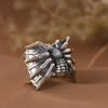 Nuevo anillo de araña de ocho garras estilo punk oscuro, estilo retro europeo y americano, anillo ajustable abierto de nicho para hombres