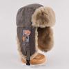Gorro de invierno grueso Lei Feng para hombre y mujer, resistente al viento, cálido, con protección para los oídos, acolchado de felpa y cadena de algodón estilo Hong Kong.