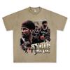 2022 Nuevo Diseño Original Vintage Camiseta de Manga Corta Estampada de Irving Estilo Retro Europeo y Americano Lavada y Desgastada para Hombre