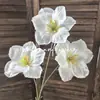 3 Cabeças de Flores Artificiais de Tulipa Tulipas Artificiais Sorriso Aberto Impressas em 3D Flores de Casamento Arranjo de Flores para Salão de Casamento