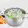 Versión Mejorada de la Olla Vaporera para Sopa de Acero Inoxidable, Olla Vaporera de una Sola Capa y Doble Capa, Olla para Sopa, Olla para Leche, Olla para Gachas, Hot Pot para Estudiantes