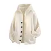 Cárdigan con capucha de punto para hombre, abrigo de otoño e invierno, lana de caballito de mar, suéter casual de corte holgado, comercio exterior venta al por mayor transfronteriza