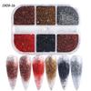 Lantejoulas novas para unhas transfronteiriças ins Dourado e prateado japonês laser irregular glitter para unhas lantejoulas pó de areia unha