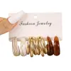 Joias de Moda Europeias e Americanas Transfronteiriças, Conjunto de Brincos C-Shaped de Resina Multicor Estiloso e Único para Mulheres, Mais Vendido no Aliexpress