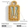 Accesorios de Joyería de Acero Inoxidable Transfronterizos Maleta de Dibujos Animados Goteo de Aceite Flor Colorida Chapado en Oro Real de 18K Colgante