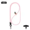 Nuevo cordón para teléfono móvil 6MM resistente para colgar en el cuello ajustable para exteriores anti-pérdida delicada cuerda trenzada para muñeca negra