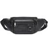 Bolsa de Cintura de Couro Genuíno Transfronteiriça Bolsa para Celular Bolsa de Peito de Couro Bovino Camada Superior Multifuncional Esportiva Transversal de Ombro