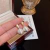 Pendientes de bola de metal cepillado esmerilado de nicho para mujer, pendientes sencillos de viento frío de alta gama 2025, pendientes de explosiones al por mayor
