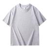 Camiseta de manga corta para hombre, de algodón de fibra larga de Xinjiang, 200 g, de color liso, de verano, con cuello redondo y manga corta, holgada.