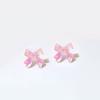 Qiya aretes de lazo same aretes de resina nuevos de verano aretes dulces aretes elegantes femeninos