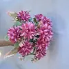 Diez Pequeños Arreglos Florales Artificiales de Begonia, Ramo de Flores Artificiales de Alta Gama, Flores de Seda Realistas, Flores Artificiales para Compromiso