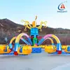 Equipamento de diversão polvo giratório grande de 6 braços e 30 assentos, levantamento hidráulico, controle automático, carro voador, equipamento de diversão quadrado