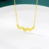 Nova Corrente de Clavícula Ondulada Geométrica Escovada Estilo Simples para Mulheres Colar de Ouro de Areia Vietnamita Design Transfronteiriço Joias de Ouro de Imitação